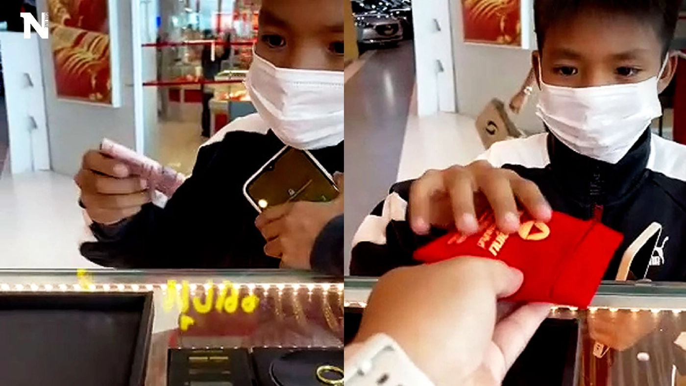 ด.ช.กำเงิน 1,210 บาท เข้าร้านซื้อทองให้คุณแม่