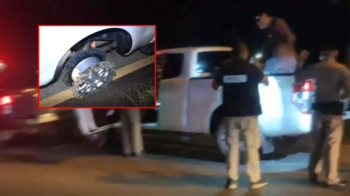 ล่าข้ามจังหวัด “คู่รัก” ขับรถแหกด่าน ยิงสกัดจับหญิงได้ – ชายชิ่งหนีเข้าป่า