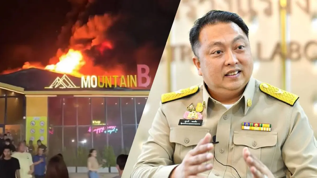 รมว.แรงงาน เร่งเยียวยาผู้เสียชีวิตและบาดเจ็บเหตุไฟไหม้ “เมาท์เทนบีผับ” รมว.แรงงาน เร่งเยียวยาผู้เสียชีวิตและบาดเจ็บเหตุไฟไหม้ “เมาท์เทนบีผับ”