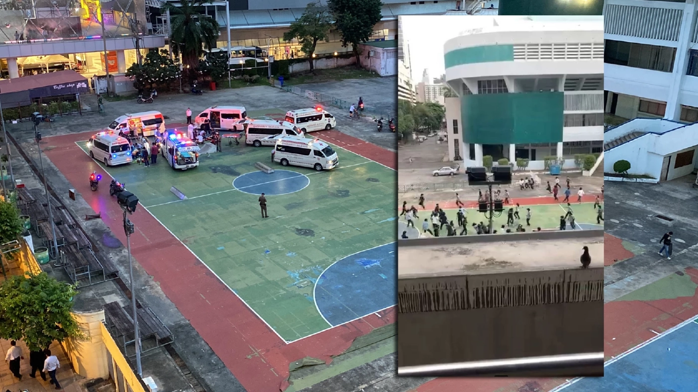 2 สถาบันอาชีวะย่านปทุมวัน เปิดศึกยกพวกตีกัน สนามกีฬาแห่งชาติ