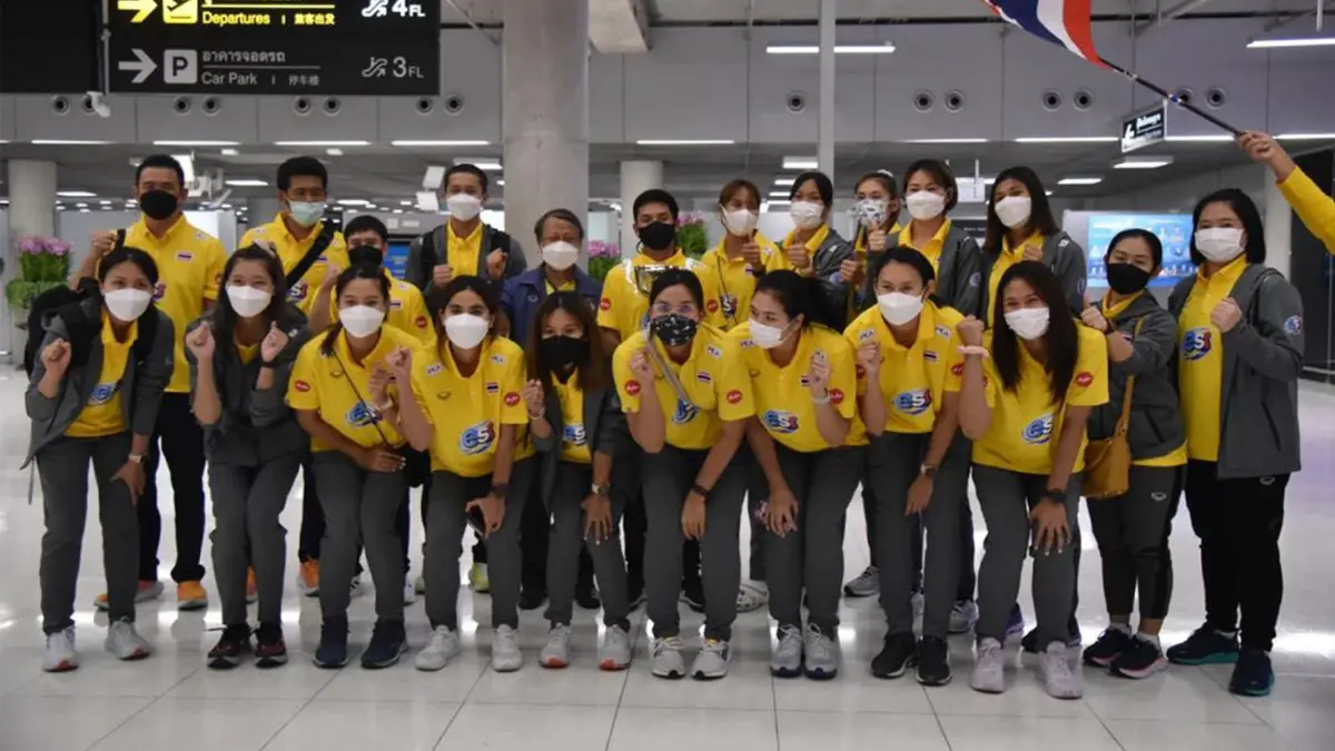 วอลเลย์บอลสาวไทยกลับถึงบ้านเกิด เตรียมลุยต่อ "อาเซียน กรังด์ปรีซ์"