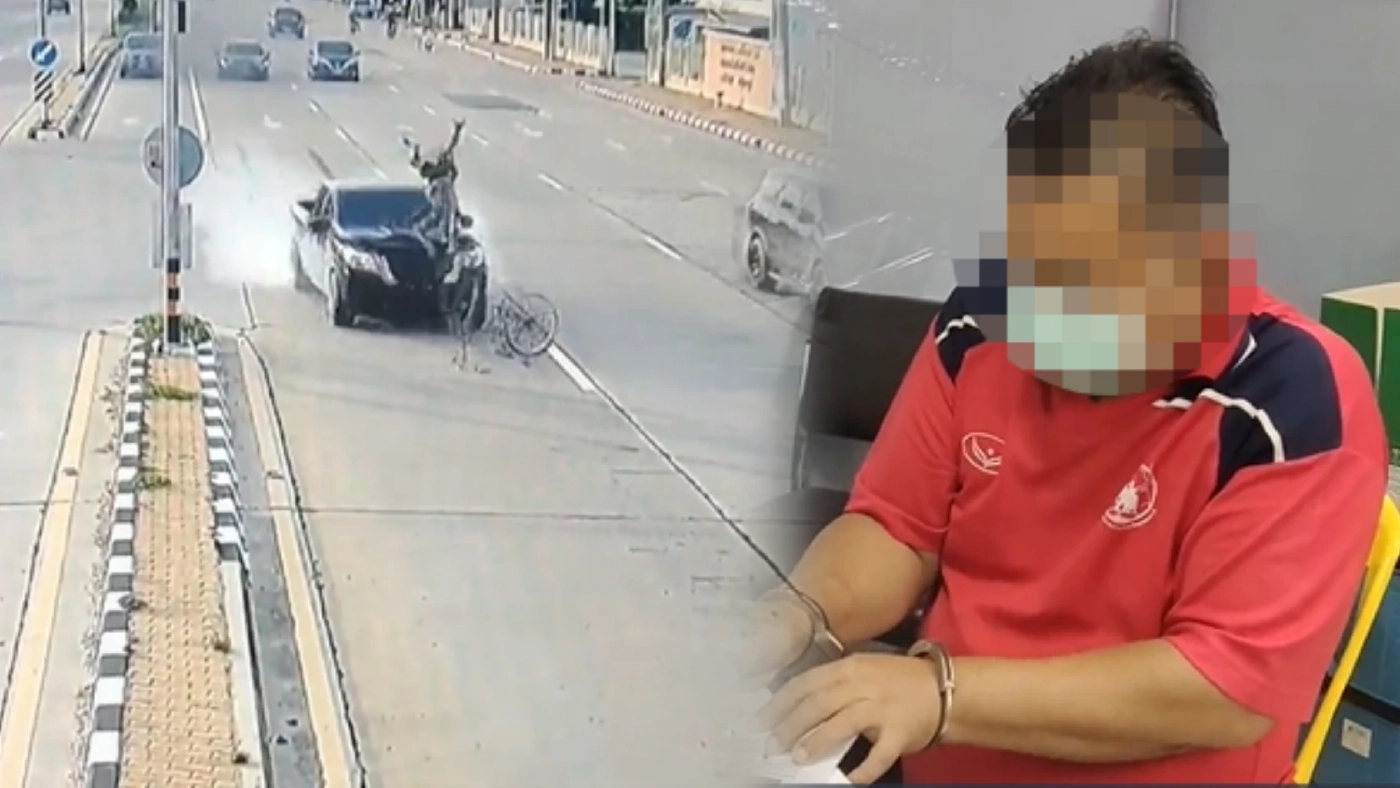 มอบตัวแล้ว คนขับกระบะซิ่งชนตาขี่จักรยาน 78 ปี เสียชีวิต อ้างตกใจไม่กล้าจอด มอบตัวแล้ว คนขับกระบะซิ่งชนตาขี่จักรยาน 78 ปี เสียชีวิต อ้างตกใจไม่กล้าจอด