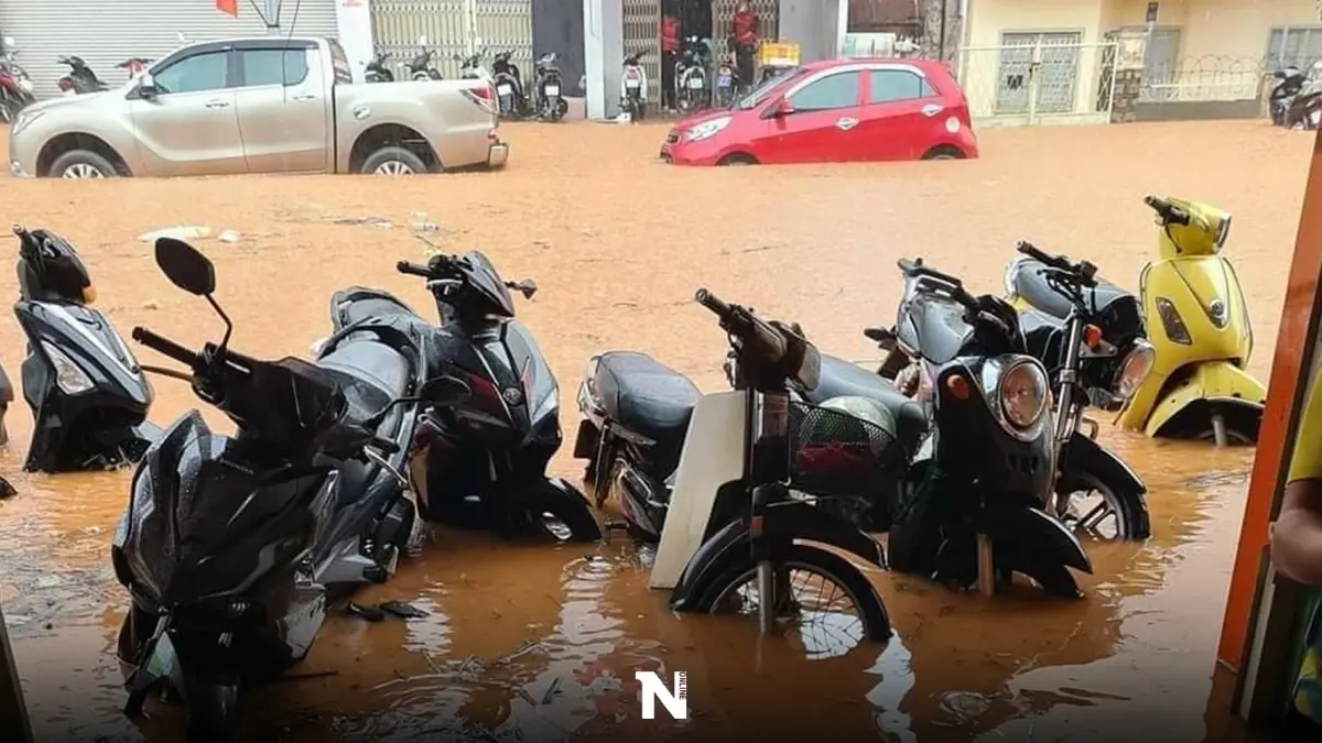 ฝนถล่ม"เวียดนาม"หนักมาก ส่งผล"ดาลัต"เมืองท่องเทียวน้ำท่วมสูงเกือบ 1 เมตร