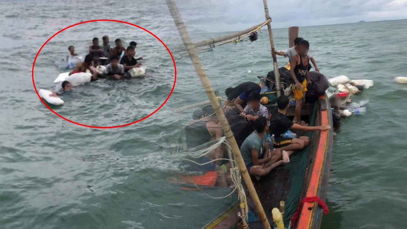 เรือแตกกลางทะเล “โรงฮิงญา”  10 ชีวิตลอยคอกลางอันดามัน สภาพอิดโรย