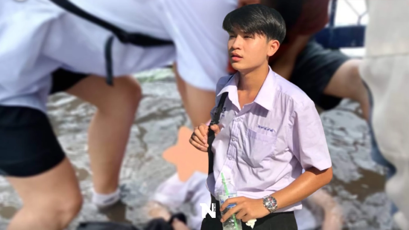 “น้องบอส” ฮีโร่ชุดนักเรียน ปั๊มหัวใจนักเรียนหญิงโดนไฟดูดหมดสติ-จมน้ำ จนรอด