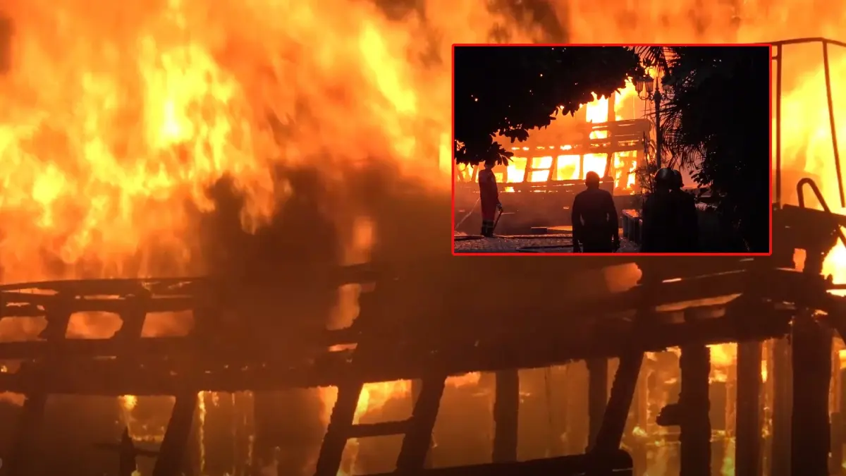 ไฟไหม้เรือประมงขนาดใหญ่ เพลิงโหมกระหน่ำ เสียหายทั้งลำ จนท.เร่งหาสาเหตุ