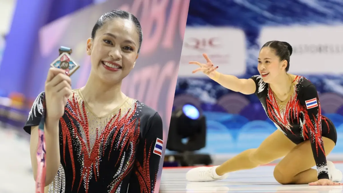 "น้องจ๋า" สร้างเซอร์ไพรส์ล้มแชมป์โลกซิวทองยิมฯแอโรบิกเอเชีย
