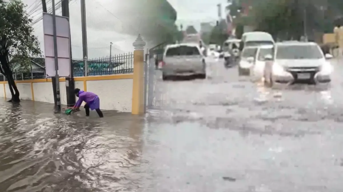 ฝนตกหนัก น้ำท่วมเทศบาลนครอุดรธานี มีไฟรั่วช็อต นร. 5 คน โชคดีทั้งหมดปลอดภัย