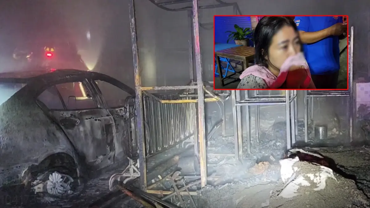 นาทีชีวิต ไฟไหม้ร้านป้ายไวนิล รถวอดทั้งคัน สาวหนีขึ้นดาดฟ้า รอดตายหวุดหวิด นาทีชีวิต ไฟไหม้ร้านป้ายไวนิล รถวอดทั้งคัน สาวหนีขึ้นดาดฟ้า รอดตายหวุดหวิด
