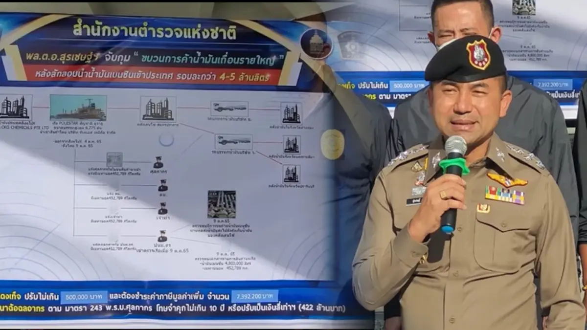 "บิ๊กโจ๊ก" นำทีมลุยจับเรือลักลอบขนเบนซินเถื่อนเข้าไทยกว่า 4 ล้านลิตร "บิ๊กโจ๊ก" นำทีมลุยจับเรือลักลอบขนเบนซินเถื่อนเข้าไทยกว่า 4 ล้านลิตร