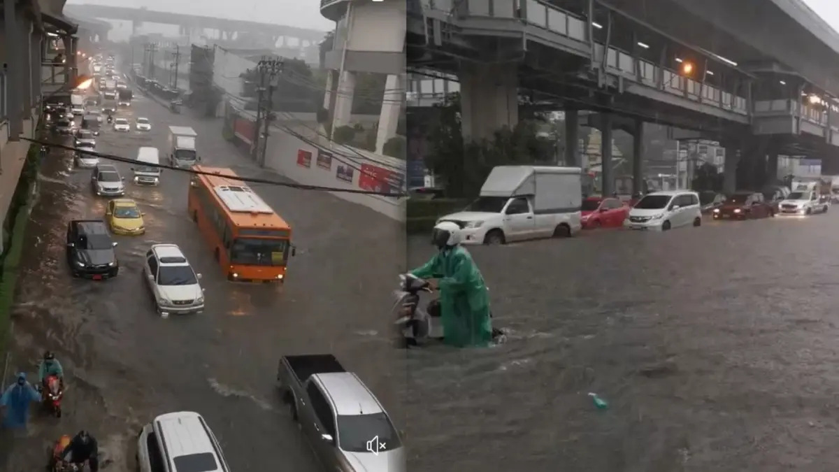 คนกรุงเทพฯ อ่วม ฝนถล่ม ถนนหลายเส้นจมบาดาล การจราจรติดขัดหนัก (มีคลิป) คนกรุงเทพฯ อ่วม ฝนถล่ม ถนนหลายเส้นจมบาดาล การจราจรติดขัดหนัก (มีคลิป)