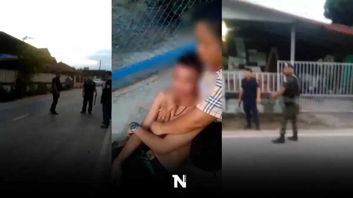 ชุลมุน! ผู้ใหญ่บ้านจับโจ๋พกปืนเข้างานกฐิน เพื่อนบุกชิงตัว ถูกกระบองฟาดสลบ