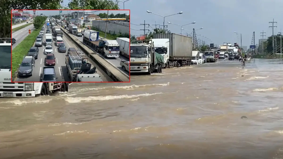 อ่วม “แม่น้ำท่าจีน” ทะลักท่วม “ถนนบรมราชชนนี” รถติดยาวกว่า 10 กม. อ่วม “แม่น้ำท่าจีน” ทะลักท่วม “ถนนบรมราชชนนี” รถติดยาวกว่า 10 กม.