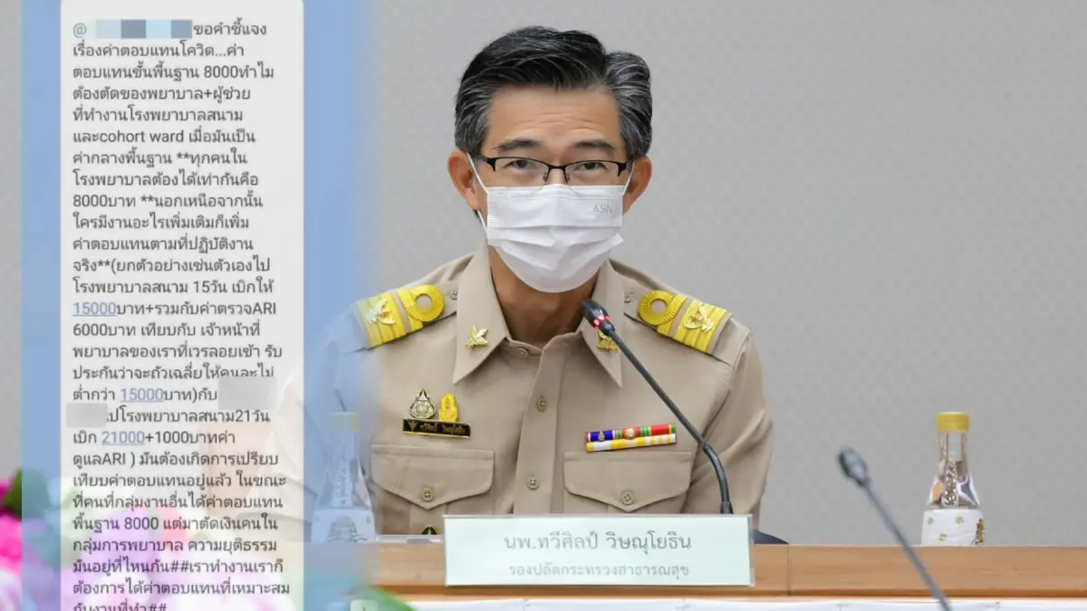 สธ.ตั้งสอบปมไลน์หลุดหักหัวคิวค่าเสี่ยงภัยโควิด-19 หากผิดจริงเจอลงโทษ สธ.ตั้งสอบปมไลน์หลุดหักหัวคิวค่าเสี่ยงภัยโควิด-19 หากผิดจริงเจอลงโทษ