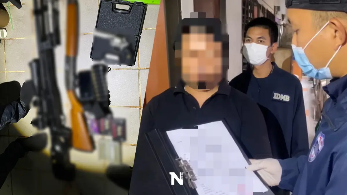 ตร.เร่งปราบปืนเถื่อน บุกจับหนุ่มใหญ่กลางกรุง พร้อมปืน-กระสุนเพียบ ตร.เร่งปราบปืนเถื่อน บุกจับหนุ่มใหญ่กลางกรุง พร้อมปืน-กระสุนเพียบ