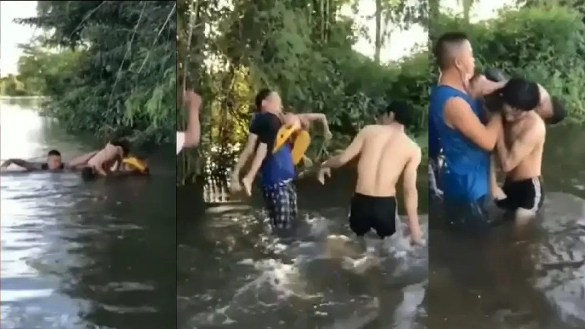 สุดยื้อ ภาพวินาทีชีวิต พ่อพยายามช่วยลูก 8 ขวบ แอบเล่นน้ำท่วม (มีคลิป) สุดยื้อ ภาพวินาทีชีวิต พ่อพยายามช่วยลูก 8 ขวบ แอบเล่นน้ำท่วม (มีคลิป)