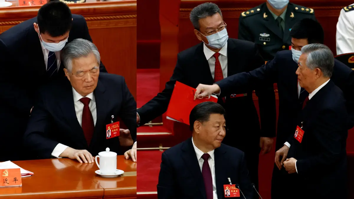 อดีตปธน.จีน "หู จิ่นเทา" ถูกพาตัวออกจากงานประชุมใหญ่พรรคคอมมิวนิสต์