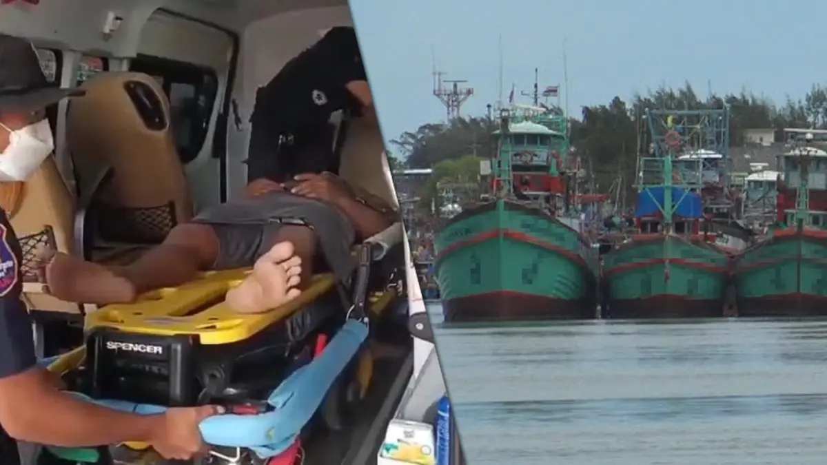 หาม 4 ลูกเรือระยองสูดแก๊สพิษ สาหัส กู้ชีพเร่งหามส่ง รพ.