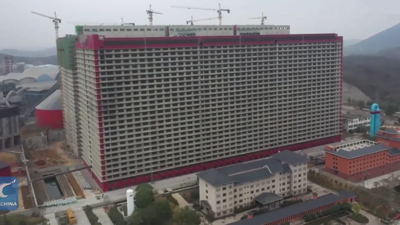 ส่อง "ฟาร์มหมูไฮเทค" ในจีน เลี้ยงในตึก 26 ชั้น ได้ผลผลิต 6 แสนตัว/ปี (คลิป)