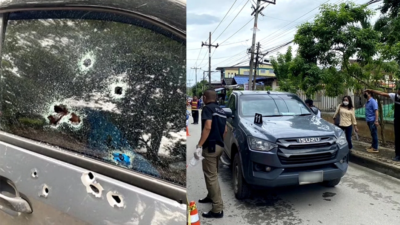 สุดโหด ! รัวยิงผู้รับเหมาดับคาที่ เมียเผย ผัวรู้ถูกลงขันสั่งเก็บ (มีคลิป)