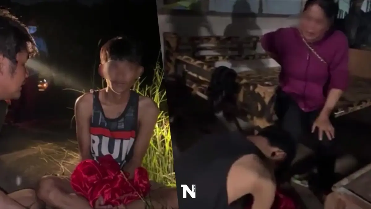 หนุ่มคลั่งยาทำร้ายแม่ ขู่จะเอาให้ตาย ชาวบ้านล้อมจับก่อนยอมไปบำบัด