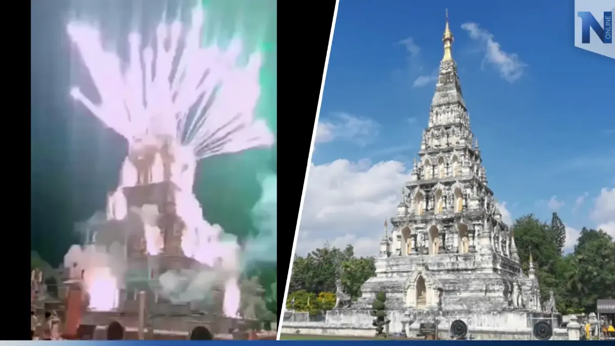 ดราม่าจุดพลุ ชาวบ้านตกใจ หวั่นเจดีย์โบราณล้านนาพัง (มีคลิป) ดราม่าจุดพลุ ชาวบ้านตกใจ หวั่นเจดีย์โบราณล้านนาพัง (มีคลิป)