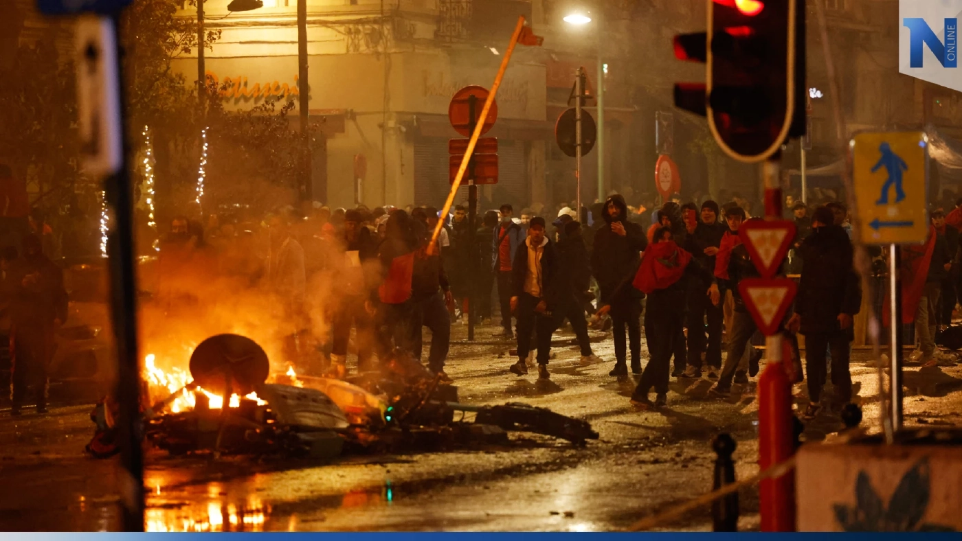 แฟนบอลคลั่ง! ก่อจลาจลกลางกรุงบรัสเซลส์ หลังโมร็อกโกโค่นเบลเยียมในบอลโลก