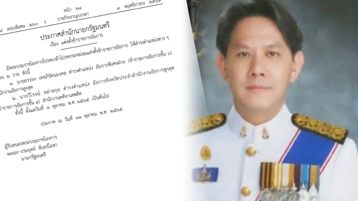 ราชกิจจาฯ ประกาศแต่งตั้งข้าราชการอัยการ 2 ราย "ยรรยง" นั่งอัยการพิเศษ ราชกิจจาฯ ประกาศแต่งตั้งข้าราชการอัยการ 2 ราย "ยรรยง" นั่งอัยการพิเศษ