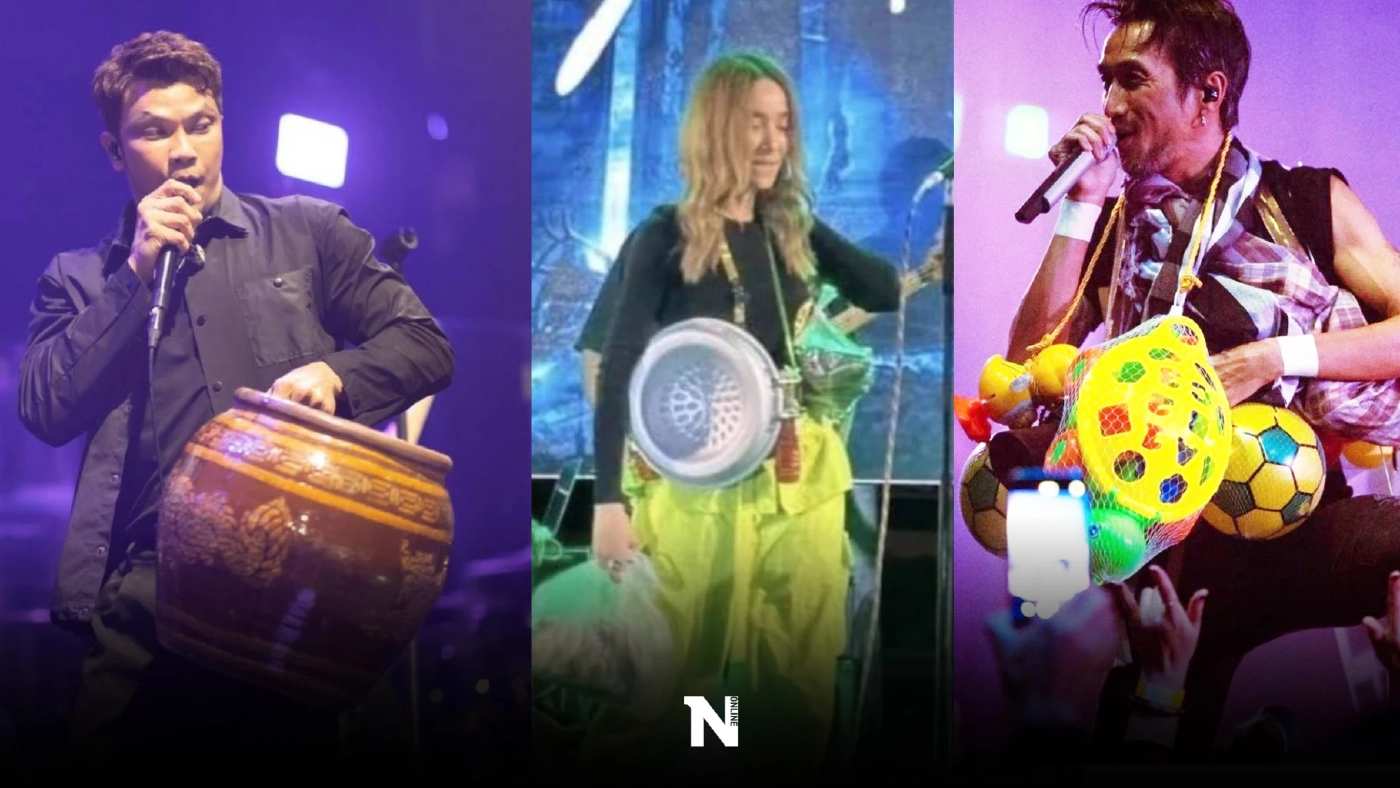 “ปาล์มมี่-ตูน บอดี้สแลม-หนุ่ม กะลา” ชื่นใจกับของแปลก...ที่เอฟซีมอบให้