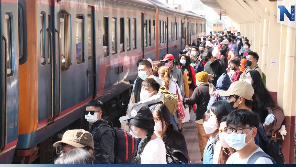 ขบวนรถไฟสถานีโคราชแน่น ปชช.แห่กลับภูมิลำเนา ฉลองปีใหม่ 2566 ขบวนรถไฟสถานีโคราชแน่น ปชช.แห่กลับภูมิลำเนา ฉลองปีใหม่ 2566