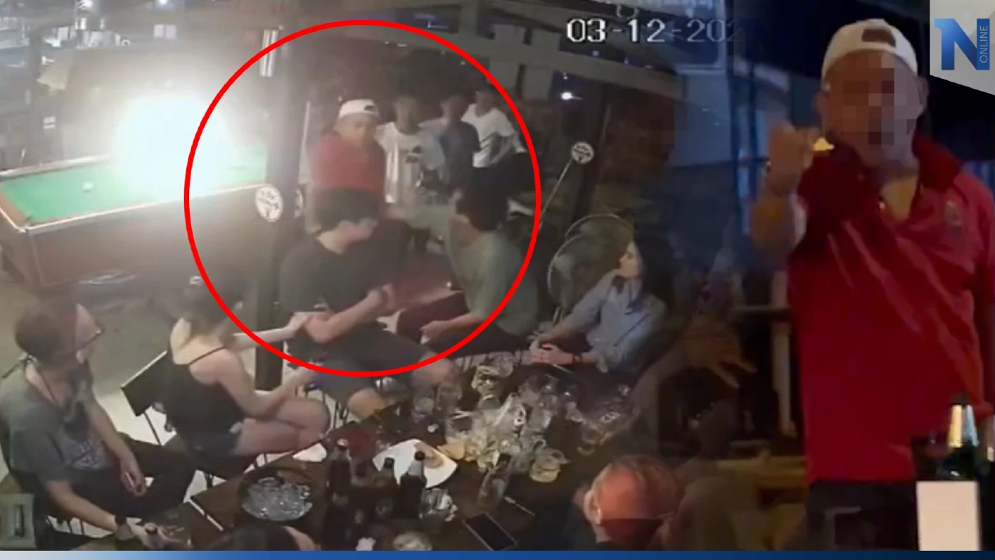 ชายกร่างอ้างยศพลตรี สั่งโจ๋วิดพื้นในร้านเหล้า ไม่ทำตามปรี่ตบ (มีคลิป)