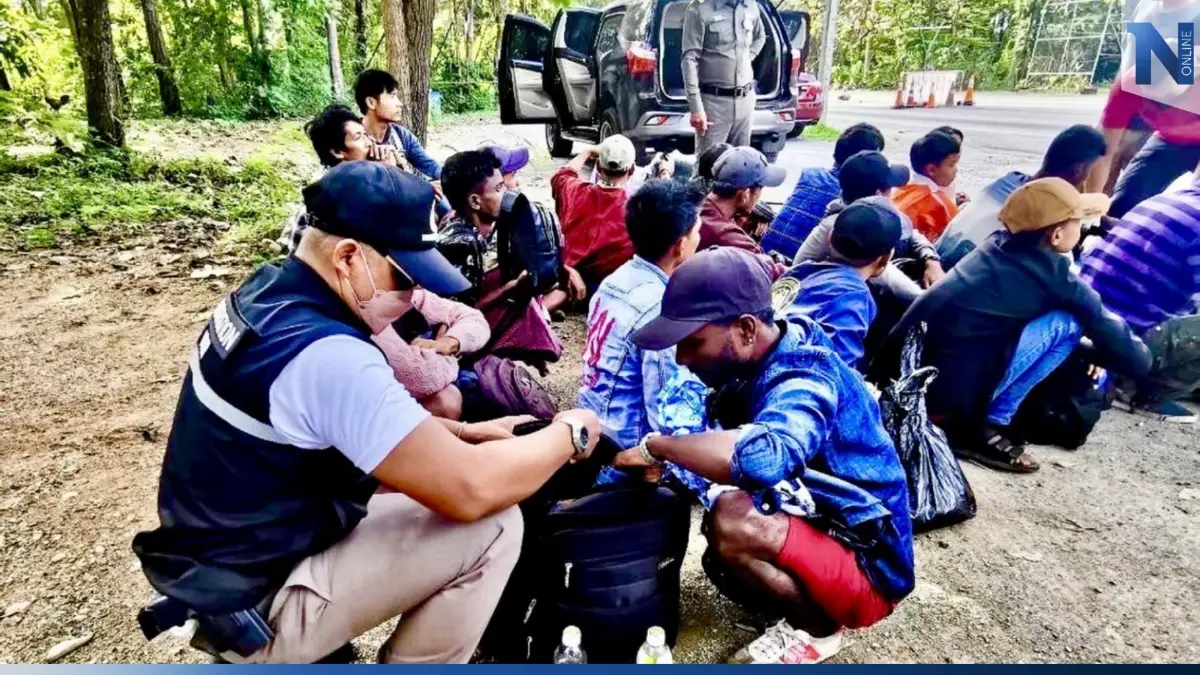 ตม.กาญจนบุรี จับ 53 แรงงานเถื่อนนับถือฮินดู อัดในกระบะ หวังข้ามไปมาเลเซีย