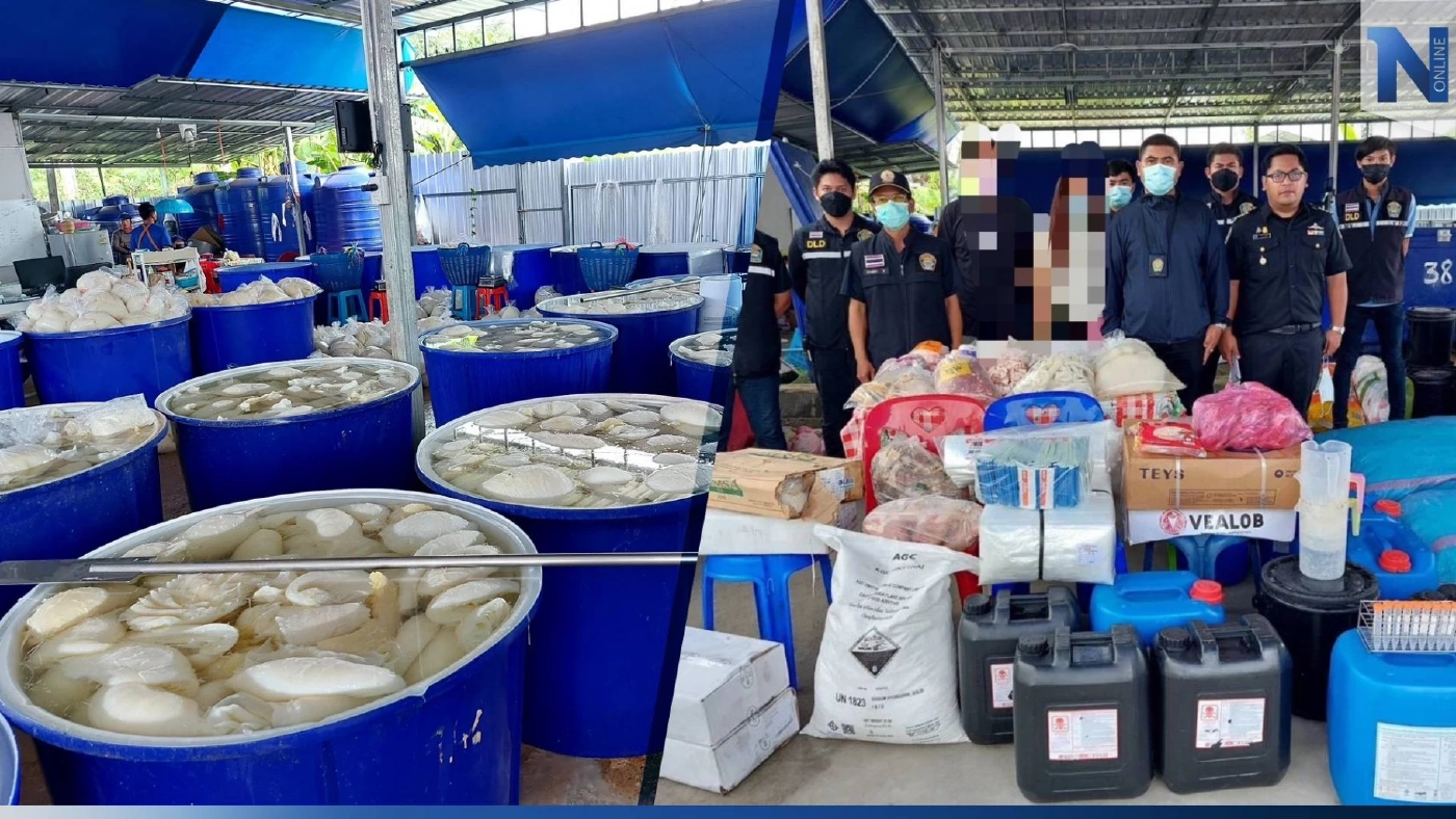 จับเนื้อสัตว์แช่ฟอร์มาลิน! ส่งขาย ร้านหมูกระทะ ในชลบุรี กว่า 25 ตัน