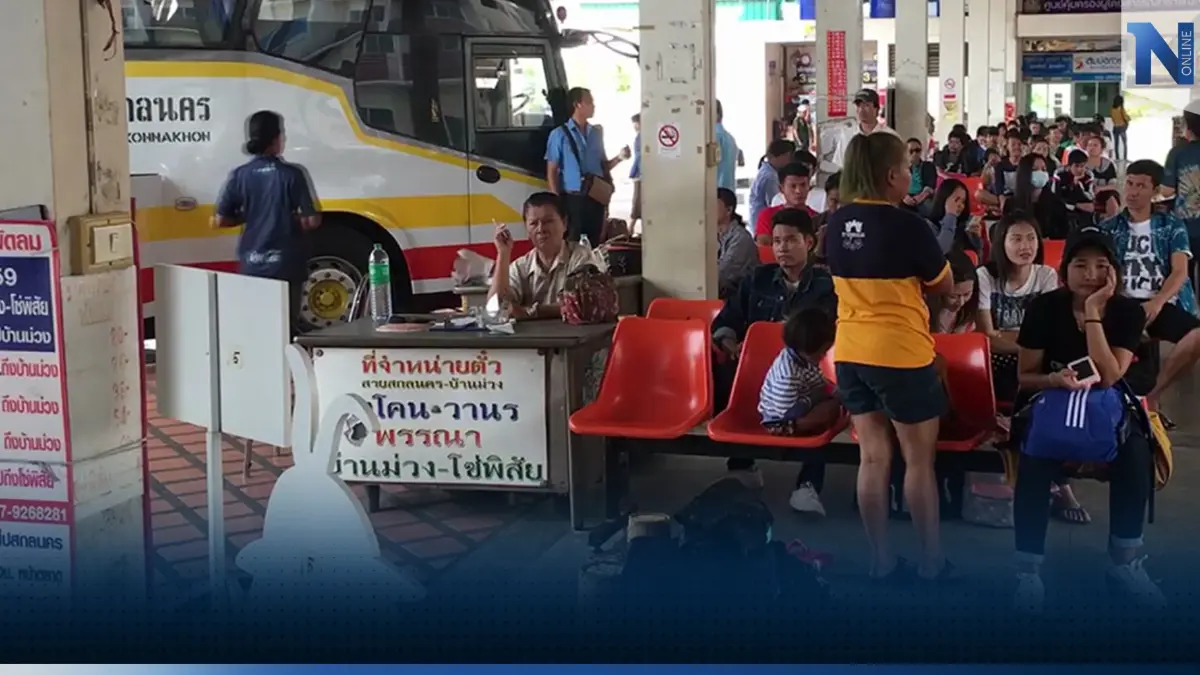 บขส.คึกคักรับประชาชนเริ่มเดินทางกลับภูมิลำเนา