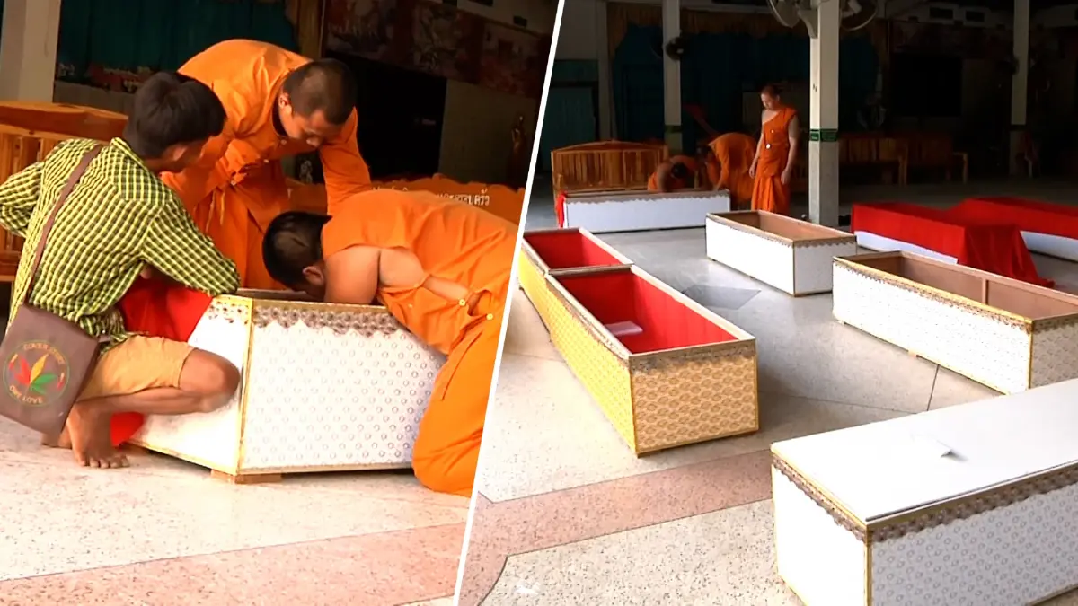 วัดดอนท้าวเปิดรับบริจาคไม้ ทำ “โลงศพ” แจกญาติโยมผู้ยากไร้ วัดดอนท้าวเปิดรับบริจาคไม้ ทำ “โลงศพ” แจกญาติโยมผู้ยากไร้