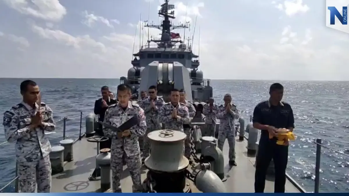 "เรือหลวงกระบุรี" โพสต์ไหว้แม่ย่านาง ช่วยค้นหากำลังพล "เรือหลวงสุโขทัย"
