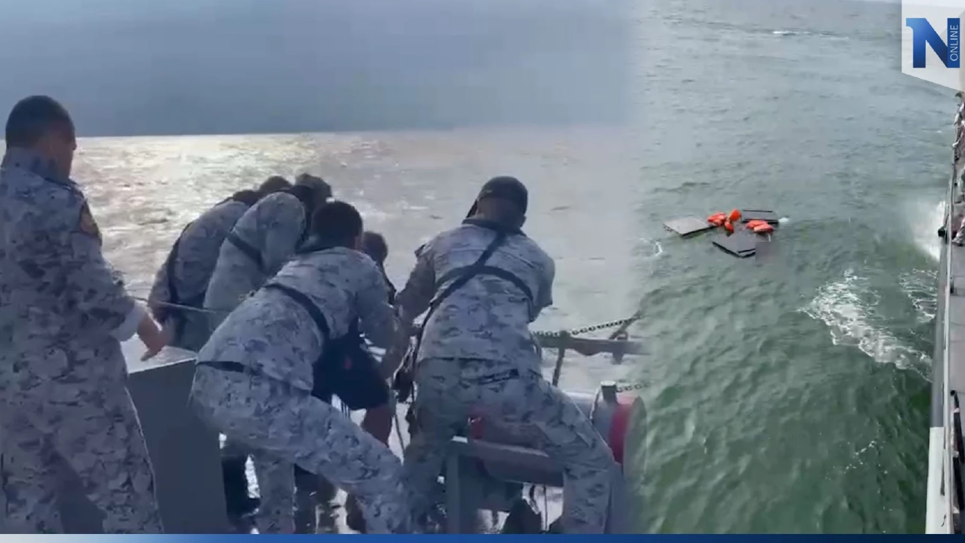 ทัพเรือภาค 2 ช่วยลูกเรือประมง "ทรัพย์สุนัน" ถูกคลื่นซัดอับปาง ดับ 3 รอด 1 (คลิป)