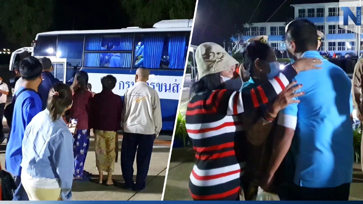 54 ลูกเรือ "รล.สุโขทัย" ถึงฐานทัพเรือสัตหีบ กลับสู่อ้อมอกครอบครัว (มีคลิป)