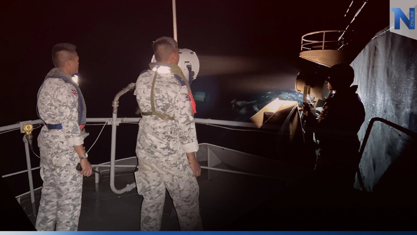 "ร.ล.กระบุรี"โพสต์ภาพการค้นหาผู้สูญหายจากเหตุ"เรือหลวงสุโขทัย"อับปาง