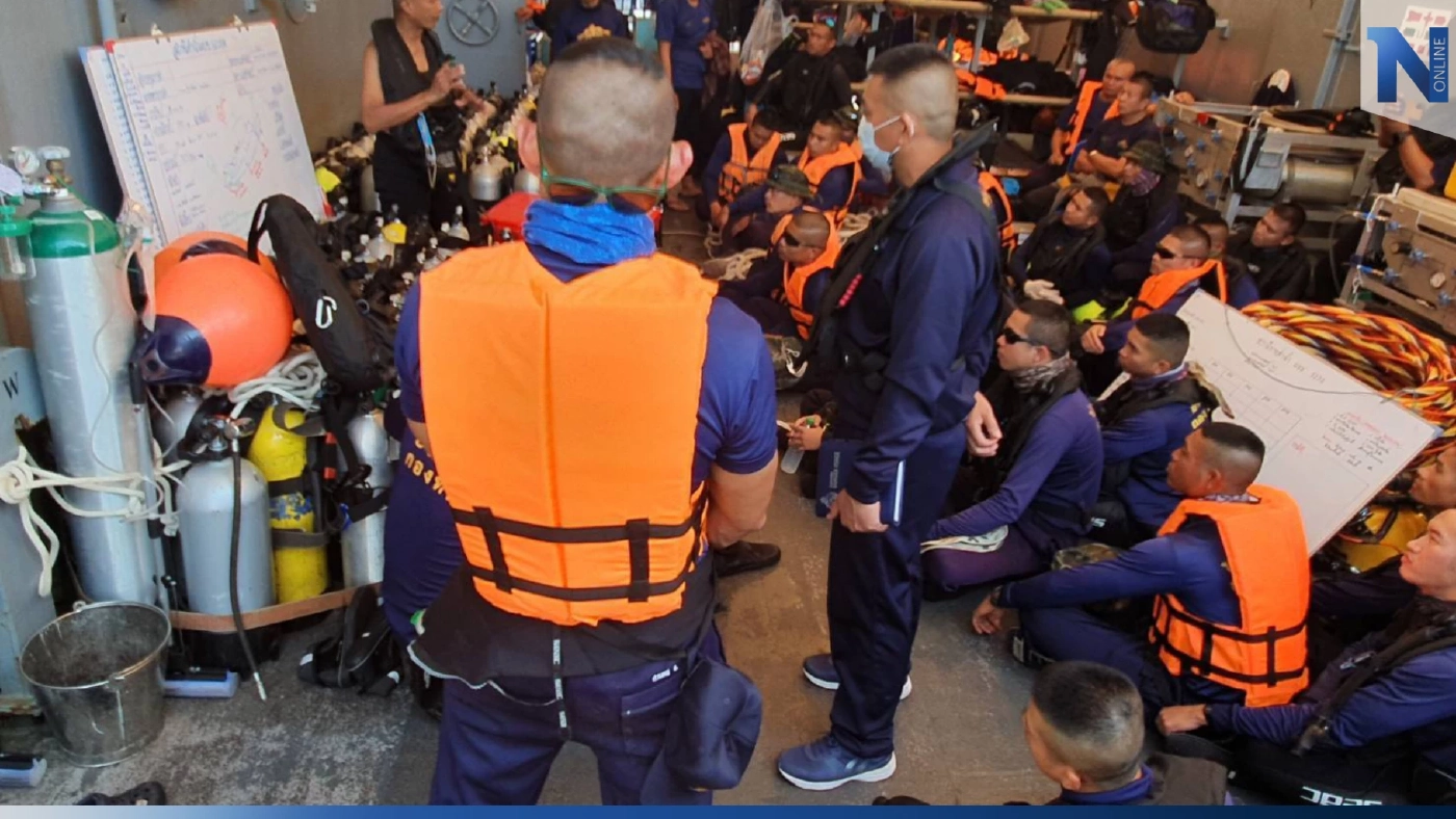 ทร.สรุปผลค้นหากำลังพล "รล.สุโขทัย" วันที่ 6 วันเดียวพบ 6 ร่าง เร่งค้นหาอีก 17