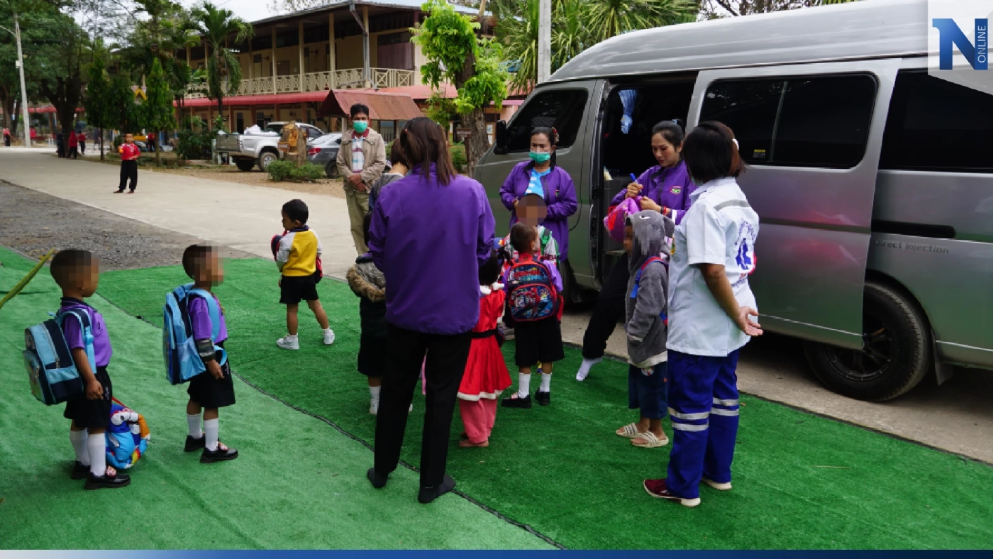 เปิดเรียนวันแรก ศูนย์เด็กเล็กชั่วคราว อบต.อุทัยสวรรค์ ราบรื่น เด็ก ๆ สุดดีใจ