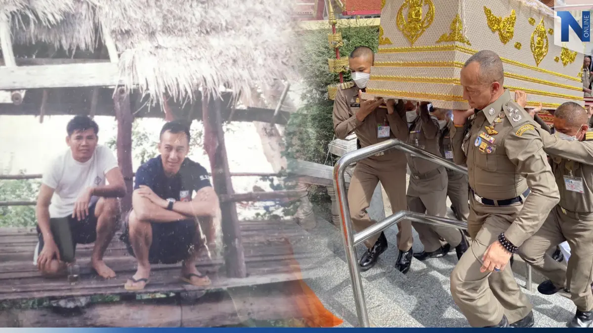 สุดซึ้ง "รองต่อศักดิ์" เดินนำหน้าผู้ใต้บังคับบัญชา เผาร่างตำรวจคนสนิท