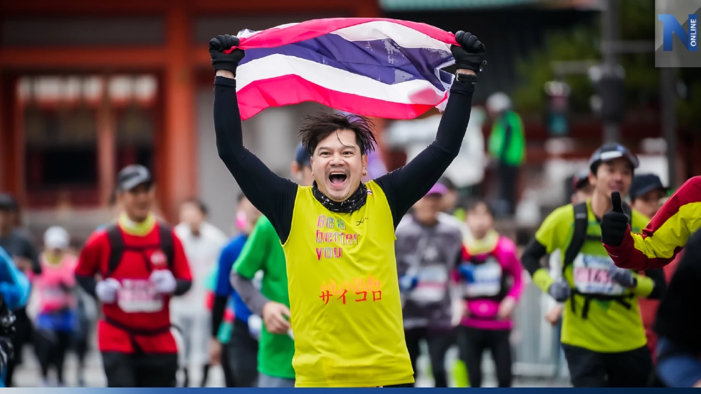 "เต๋า สมชาย" สุดฟิต วิ่งมาราธอน ใน "Kyoto Marathon 2023"