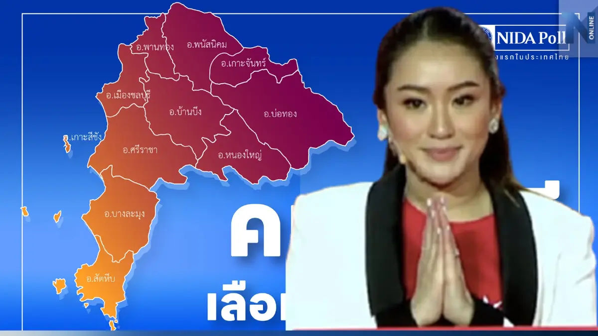 คนเมืองชลฯ เทใจ "อุ๊งอิ๊งค์" เป็นนายกฯ เลือก "พท." ทิ้งห่าง "บิ๊กตู่-รทสช."