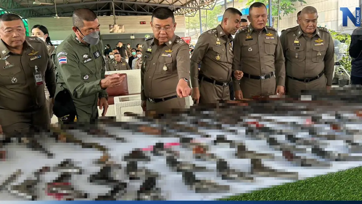 ตร.จัดหลอมทำลายปืน 2 หมื่นกระบอก อาวุธผิดกม. ทำร้ายสังคม