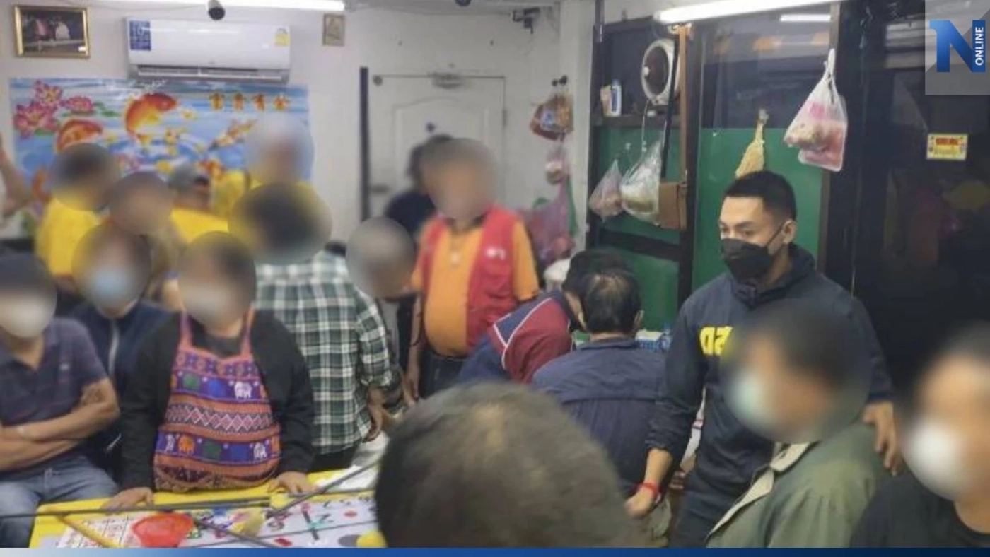 เด้ง 5 เสือ สน.บุปผาราม เซ่นจับบ่อนไฮโล ตลาดพญาไม้