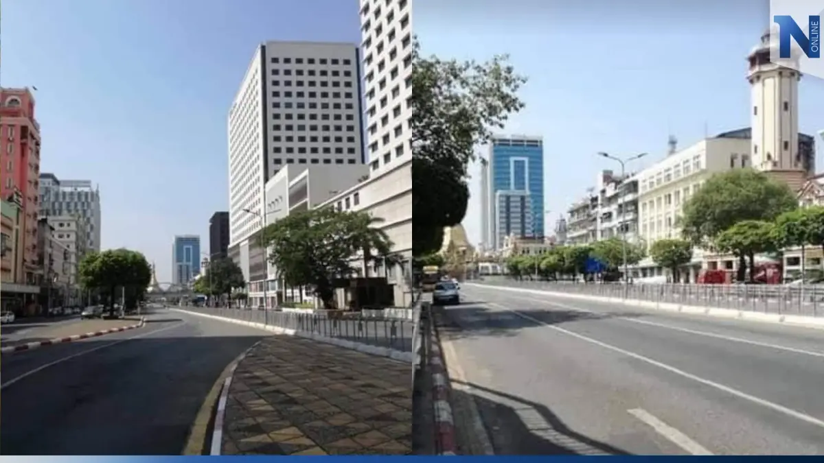 กลายเป็นเมืองร้าง ชาวเมียนมาหลายเมือง งดออกจากบ้าน ประท้วง 2 ปีรัฐประหาร