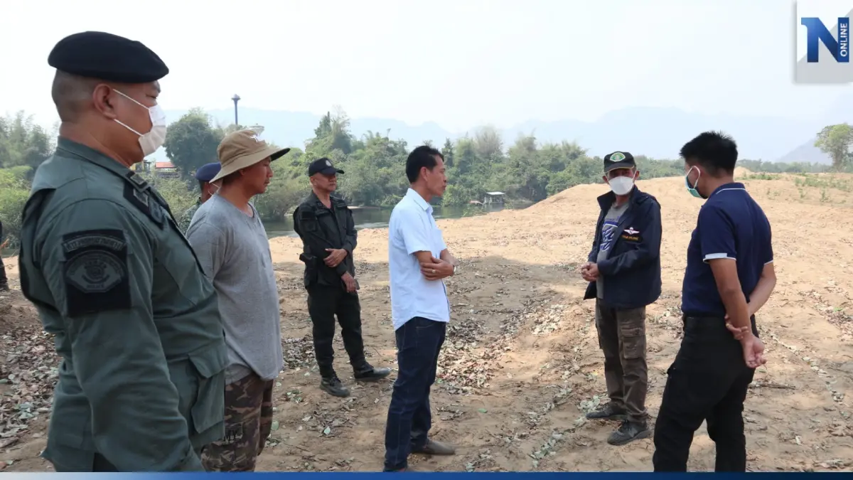 อบต.วังด้ง ประสานที่ดินกาญจน์ ตรวจแนวเขตที่ดิน นายทุนรุกห้วยสาธารณะ อบต.วังด้ง ประสานที่ดินกาญจน์ ตรวจแนวเขตที่ดิน นายทุนรุกห้วยสาธารณะ