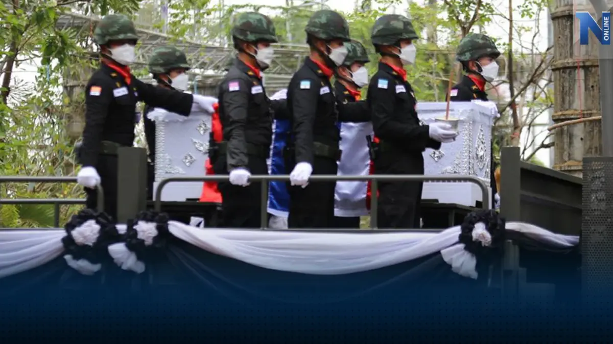 "กองทัพบก" เคลื่อนย้ายร่าง "นายร้อย" รถถังพลิกคว่ำ ประกอบพิธีทางศาสนา