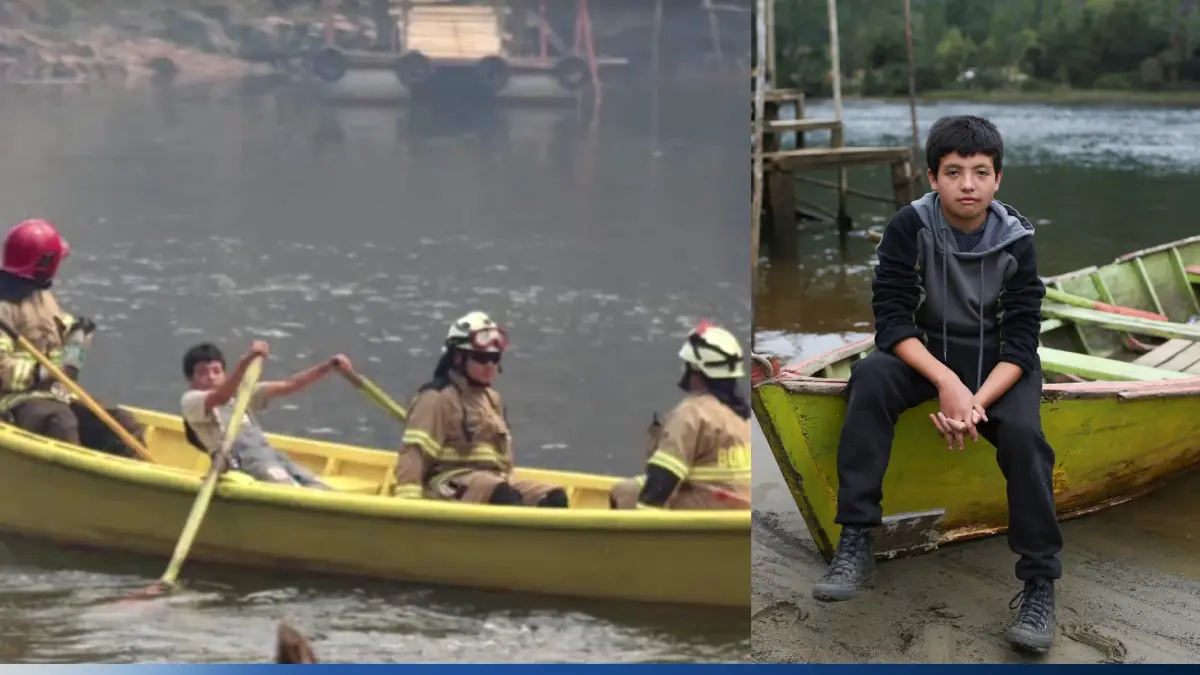 เด็กชายฮีโร่พายเรือส่งนักผจญเพลิงไปช่วยหมู่บ้าน เด็กชายฮีโร่พายเรือส่งนักผจญเพลิงไปช่วยหมู่บ้าน